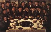 ANTHONISZ  Cornelis Banquet of Members of Amsterda  s Crossbow Civic Guard Spain oil painting reproduction